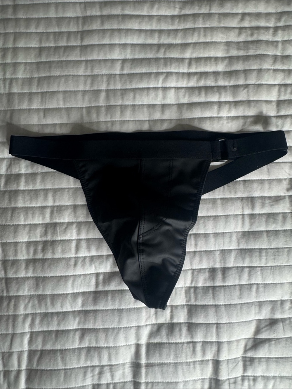 RUFSKIN Men's Black Swim Thong Swim Trunks